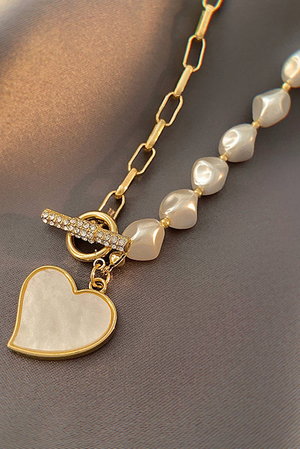 Heart Pearl Necklace