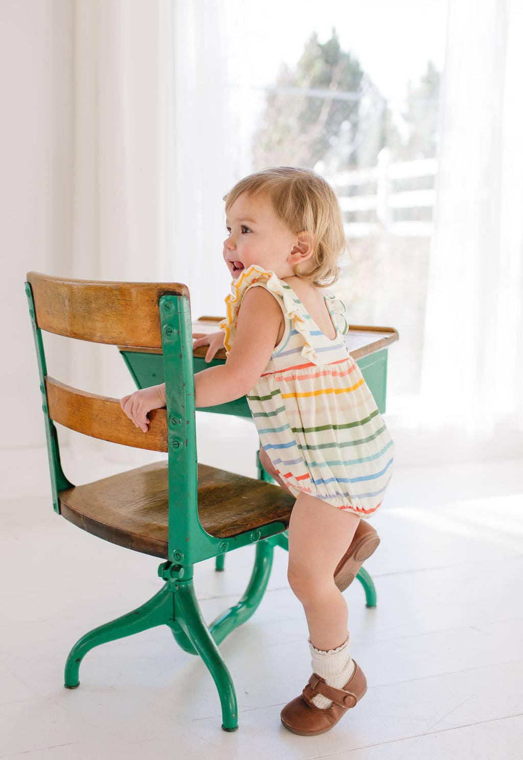 Primary Stripes Baby Romper