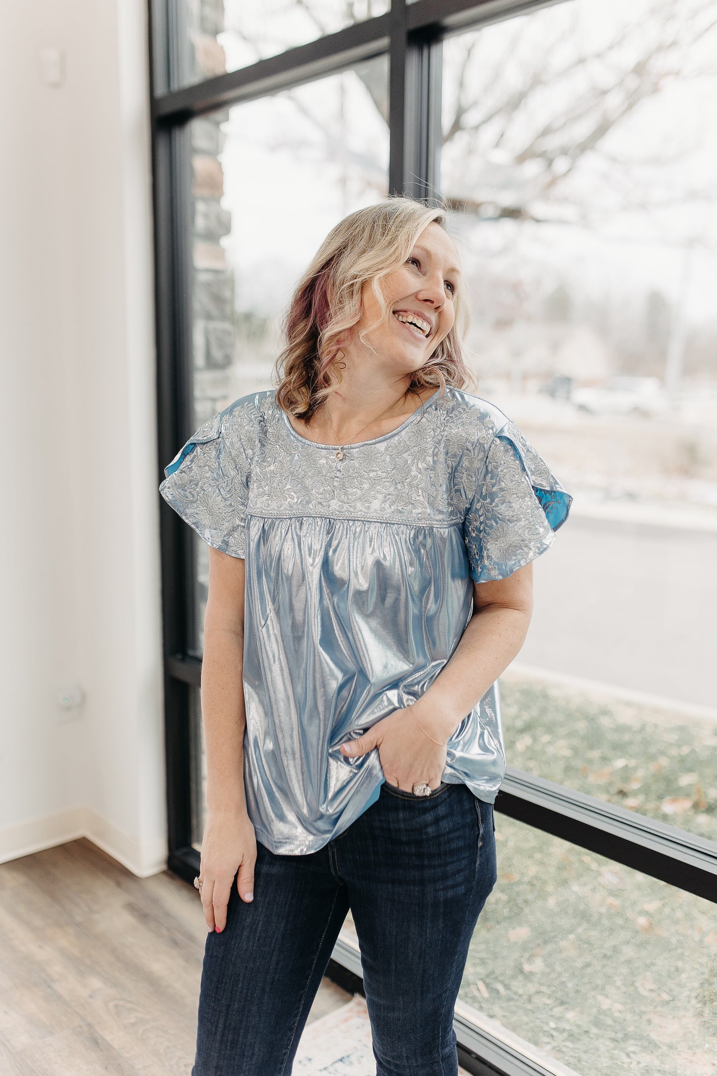 Frosted Shimmer Top