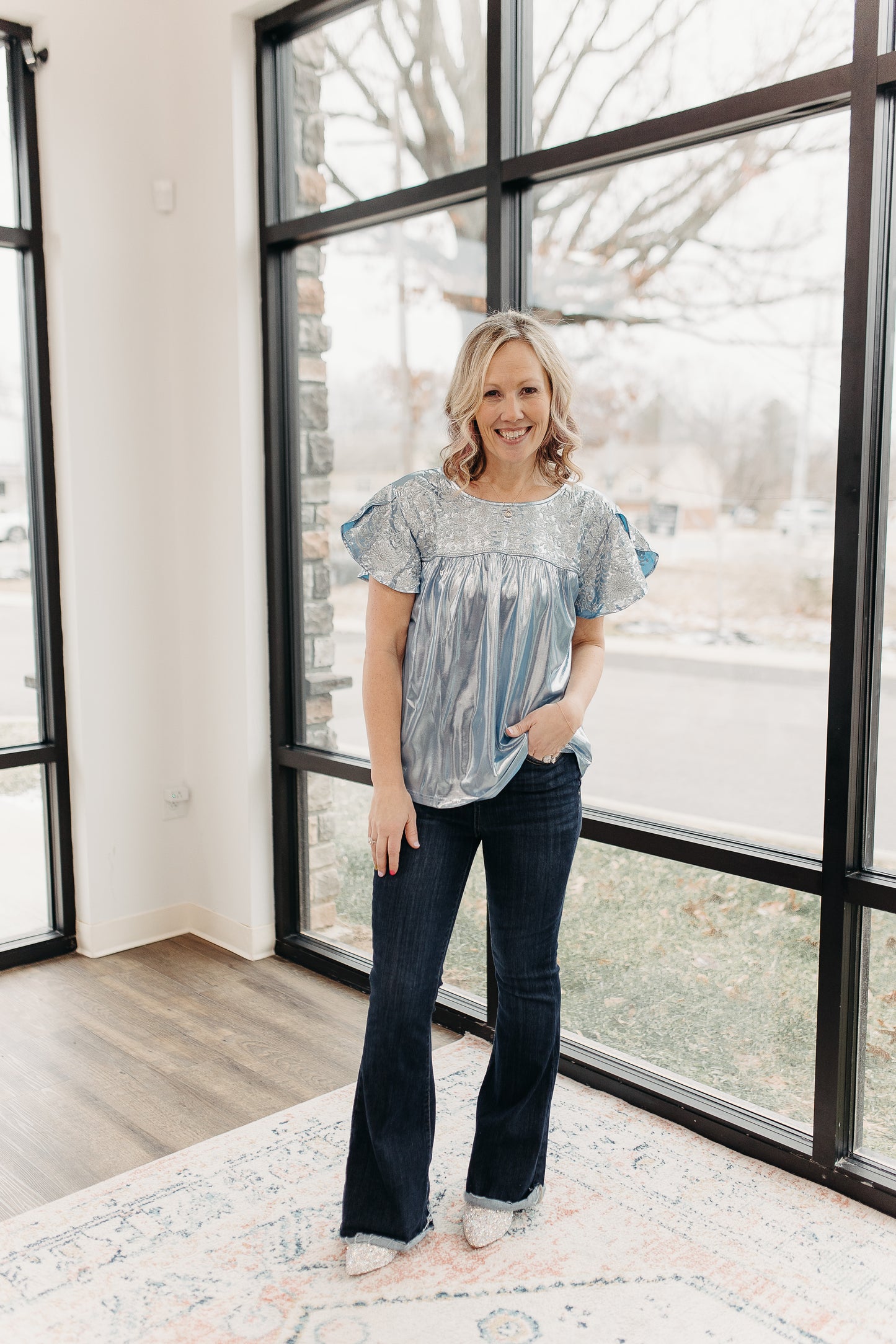 Frosted Shimmer Top