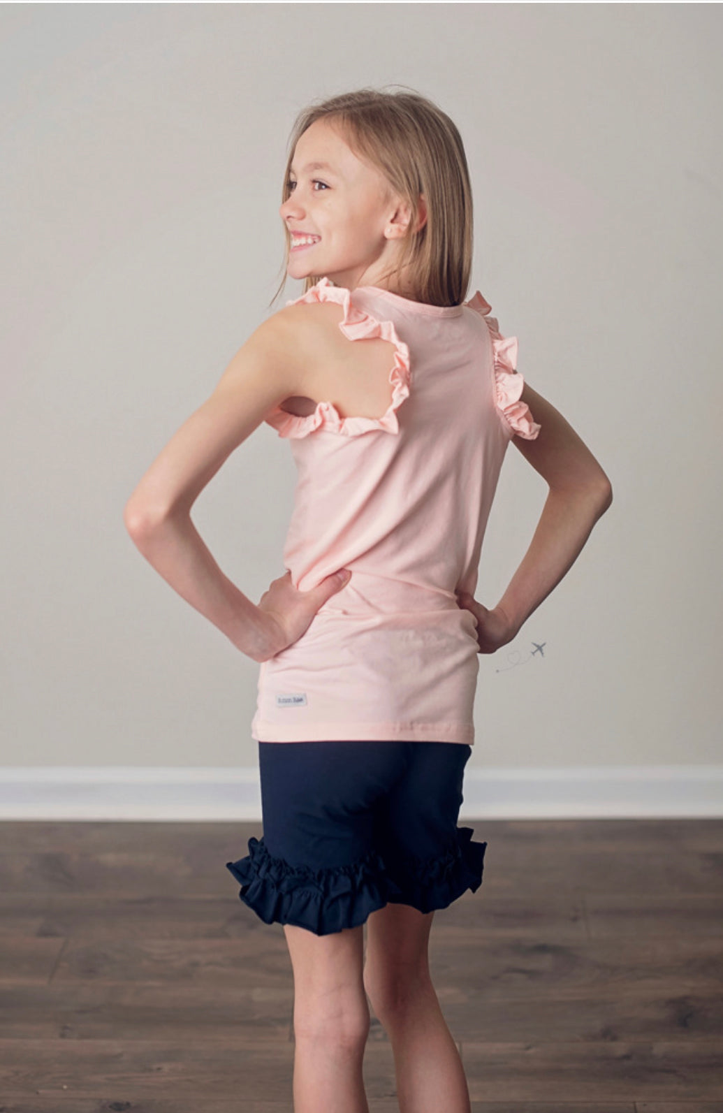 Navy Ruffle Shorties