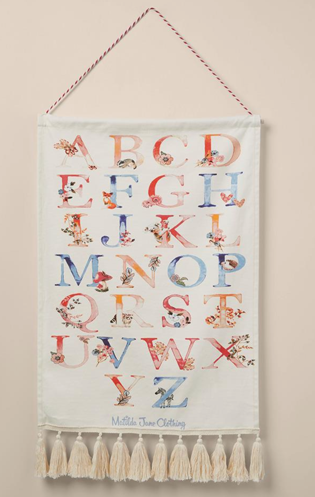 Alphabet Wall Tapestry- Pick Up Only