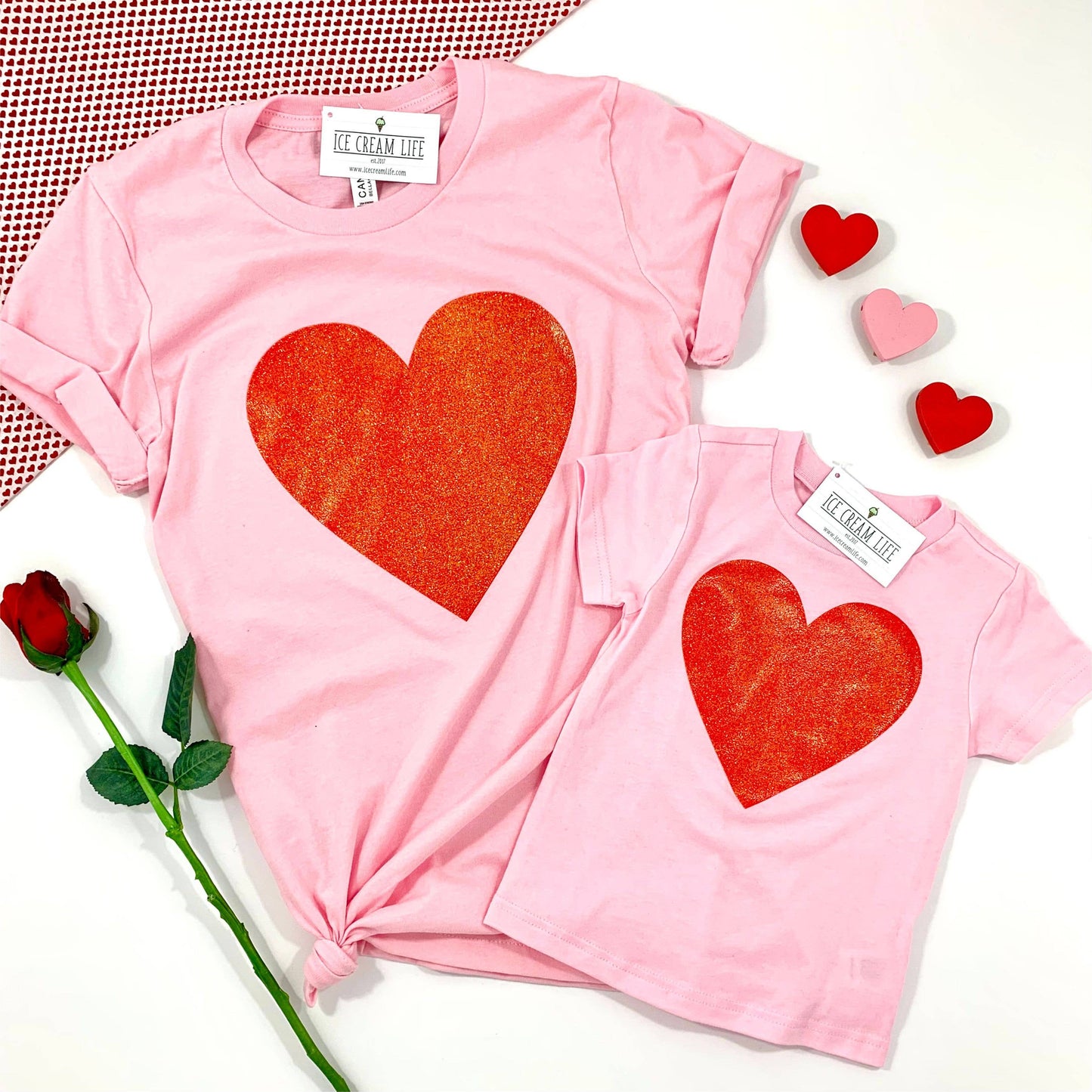Glitter Heart Tee