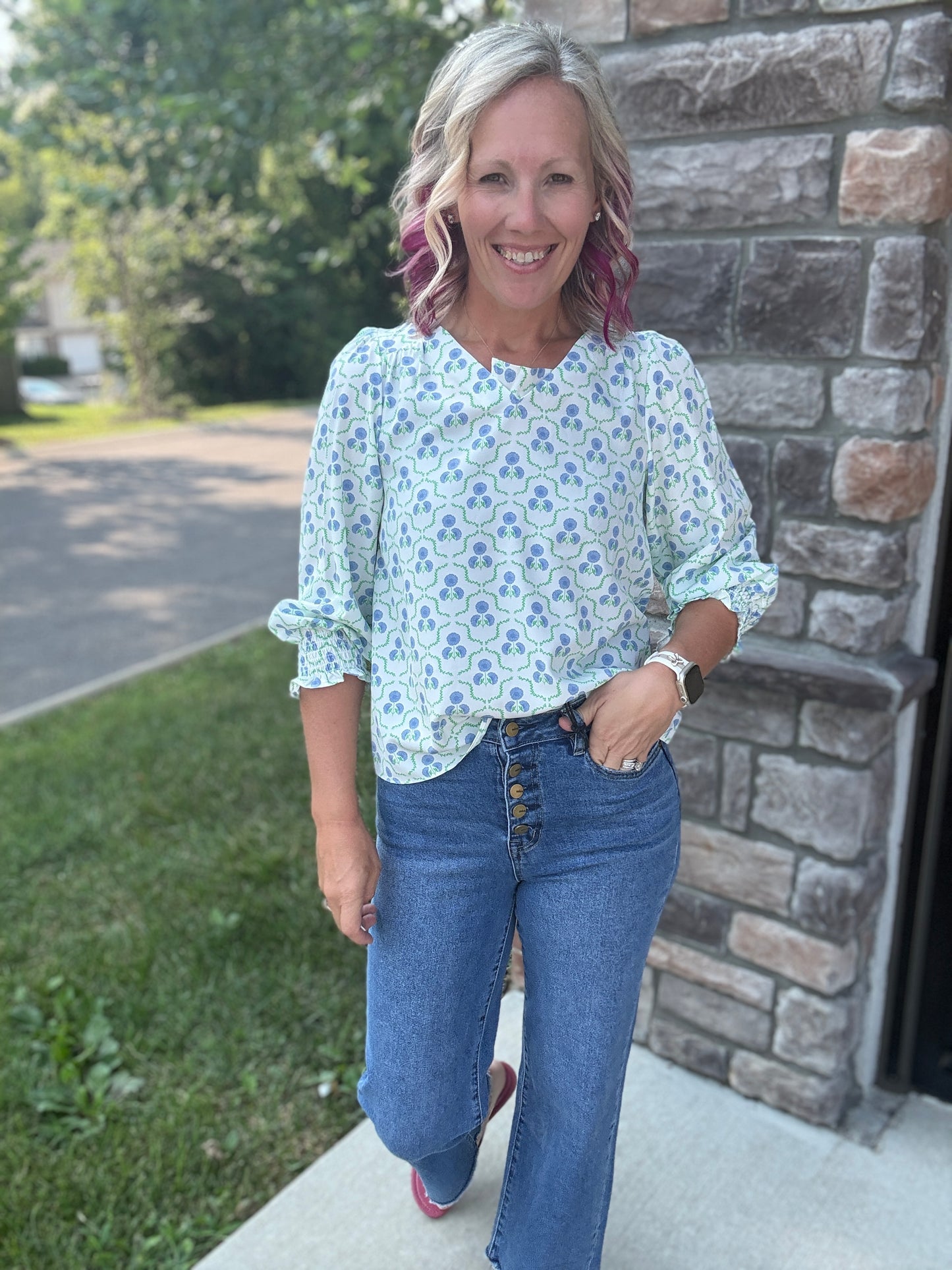 Sweet Briar Lattice Top