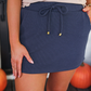 Navy Ribbed Skort
