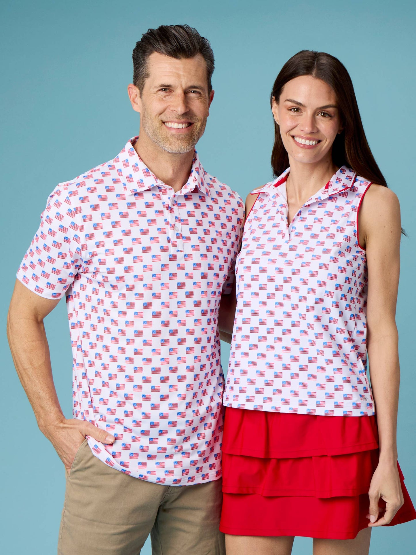Men's Freedom Flags Polo