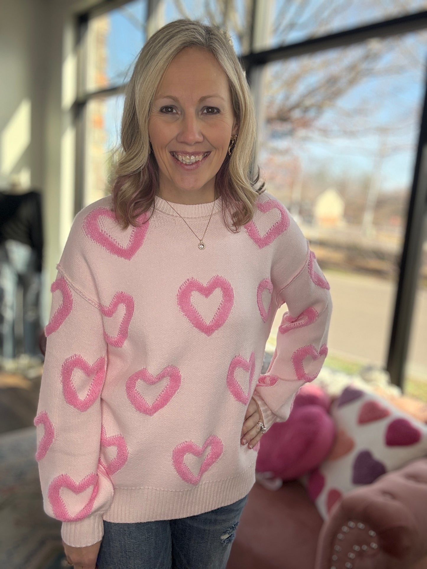 Smitten with Hearts Sweater