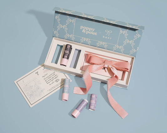 Coquette Lip Balm Trio & Bow