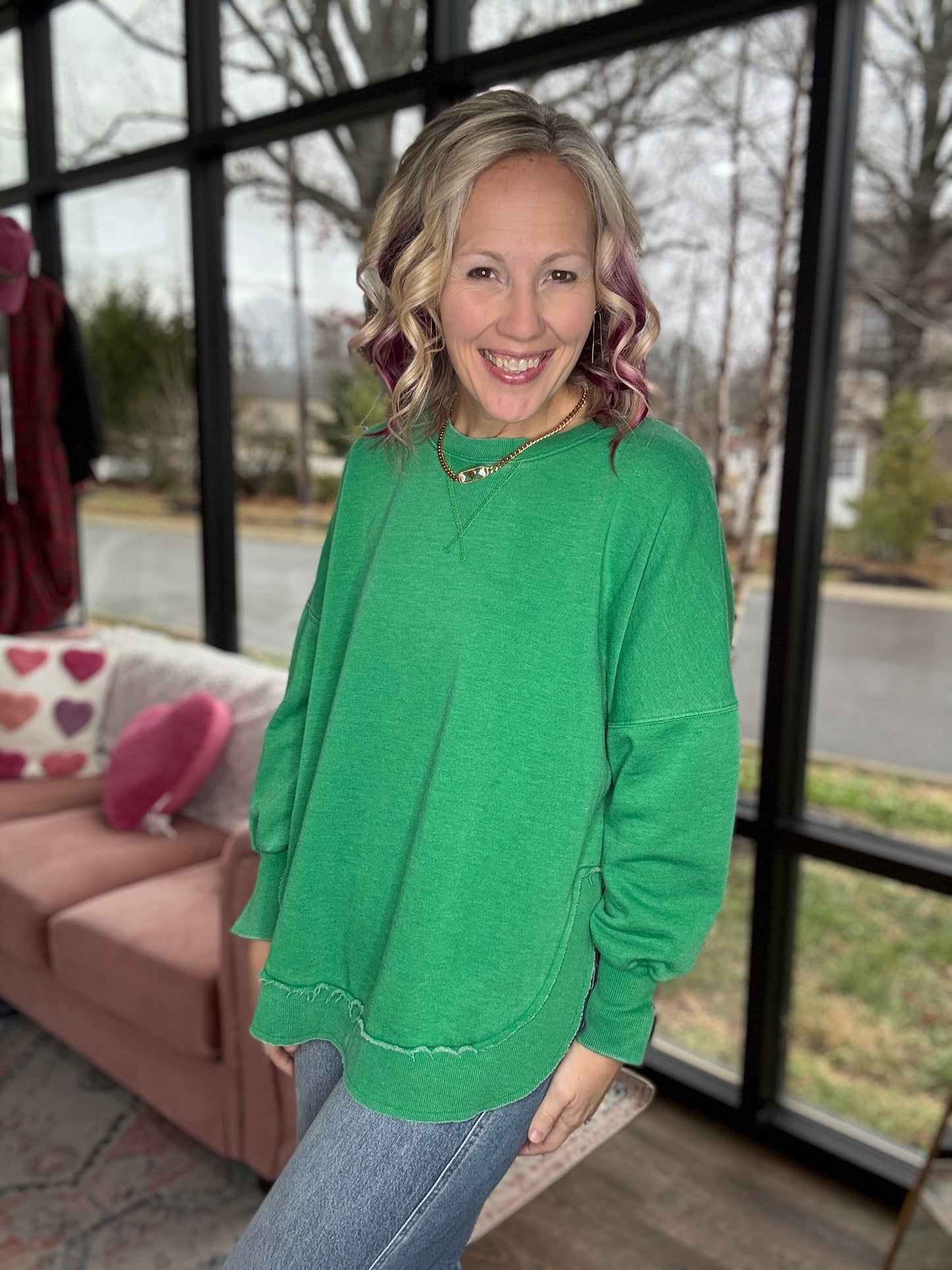 Keepsake Pullover- Green