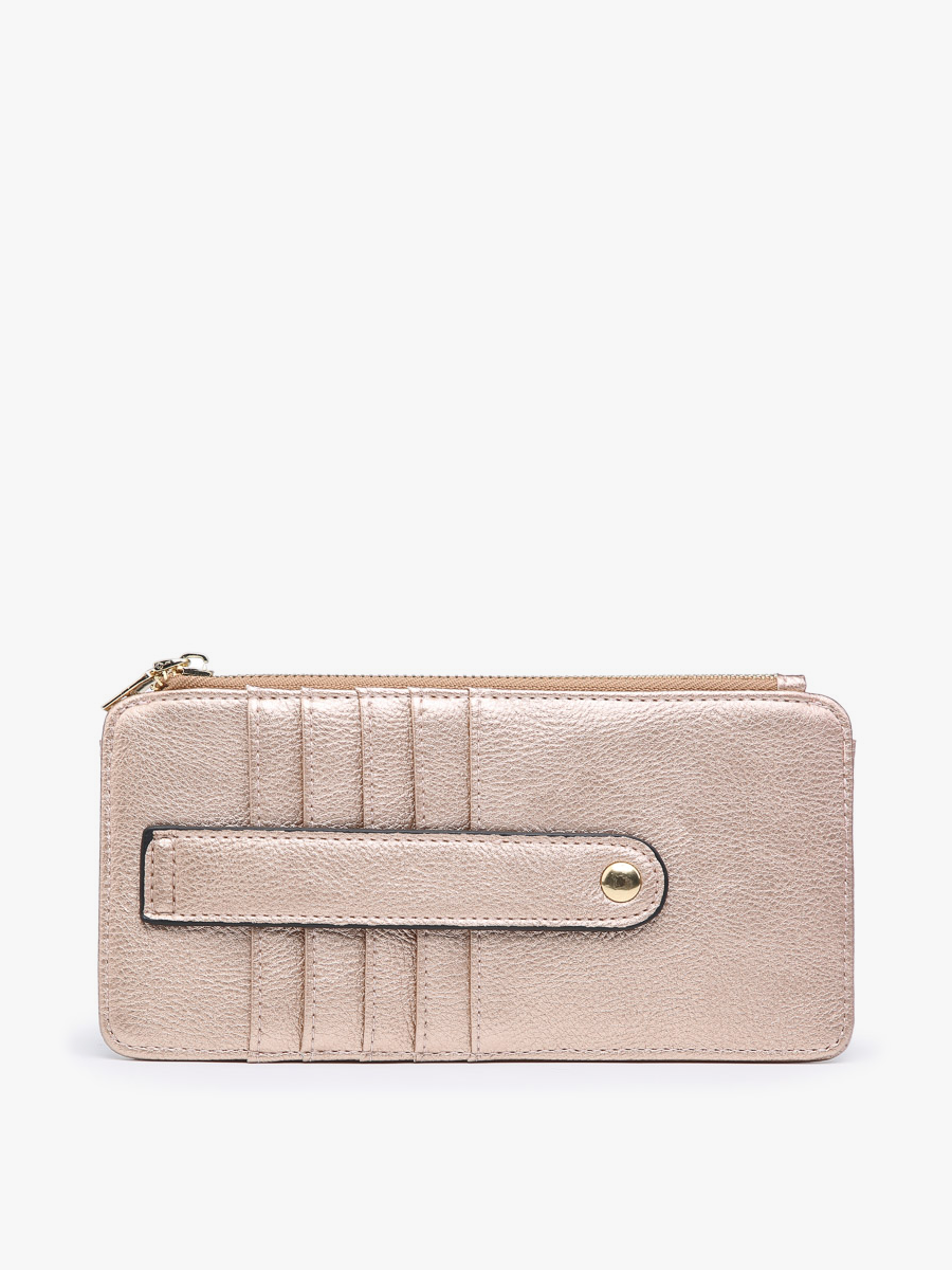 Saige Slim Card Holder: Rose Gold