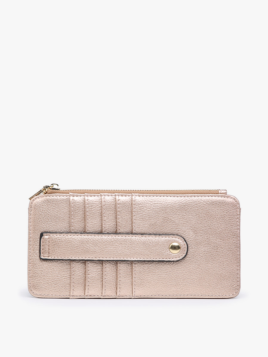 Saige Slim Card Holder: Rose Gold