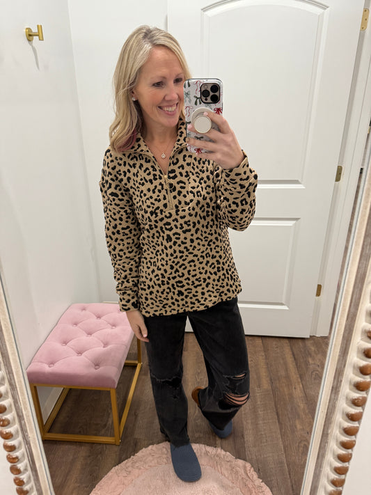 Cheetah Zip Up