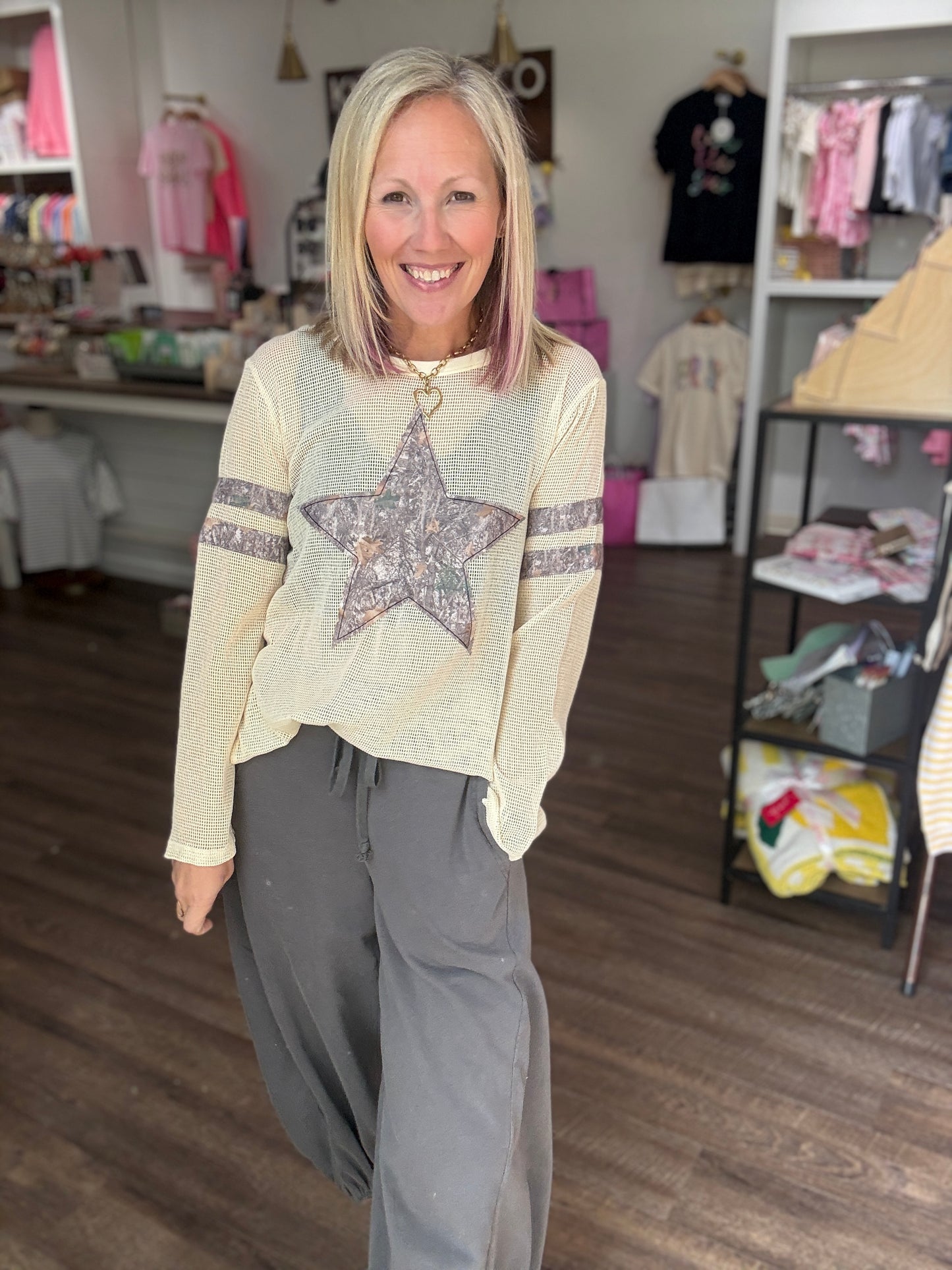 Mellow Mesh Top- Camo