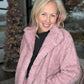Candie Sherpa Jacket- Mauve