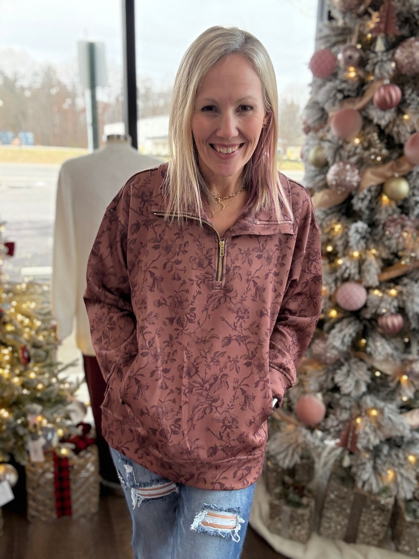 Rosewood Bloom Pullover