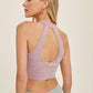 Cutout Core Bra-Rose