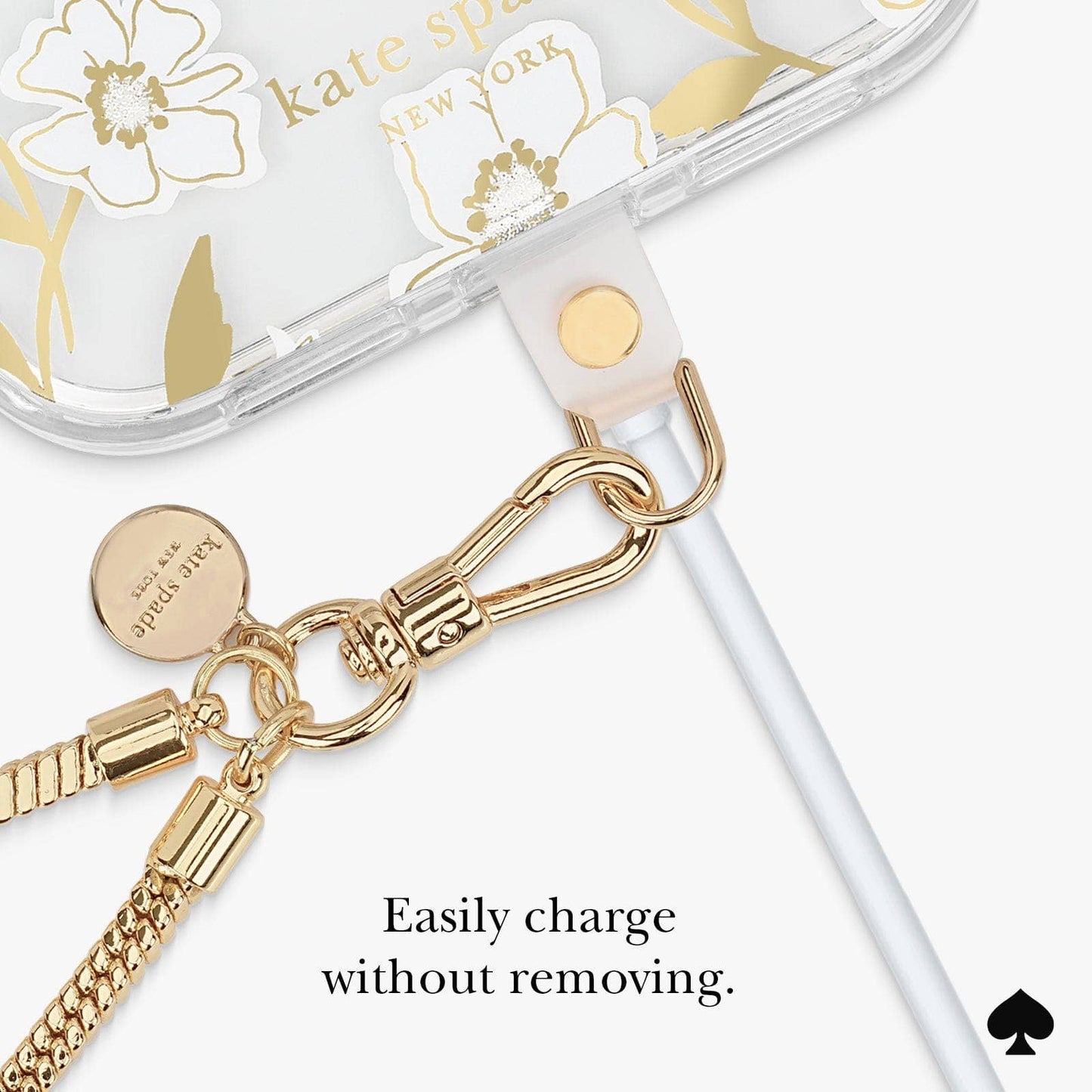 Kate Spade Heart of Gold Phone Charm