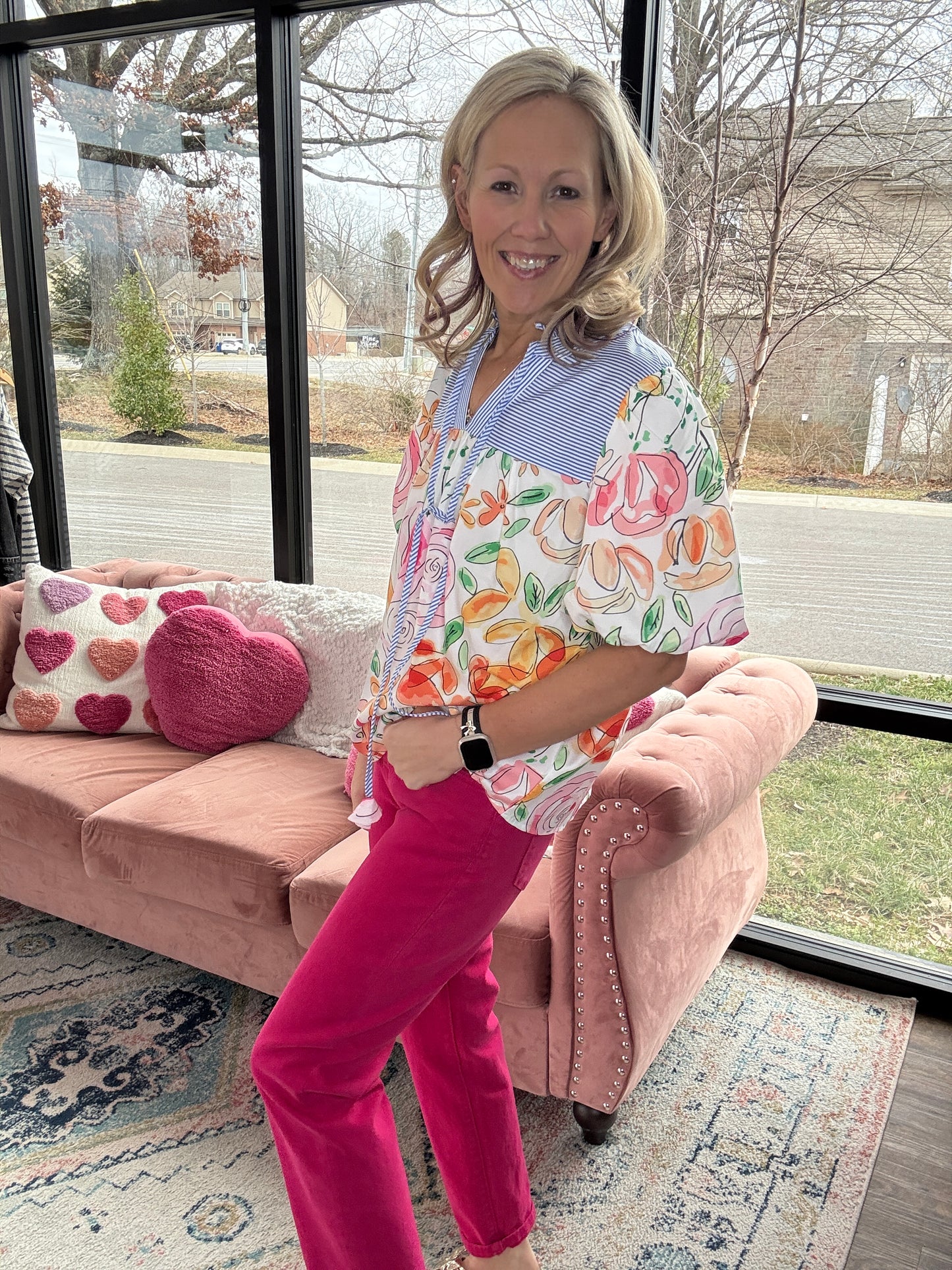 Pop Of Pink Denim