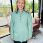 Cozy Henley Top- Smokey Sage