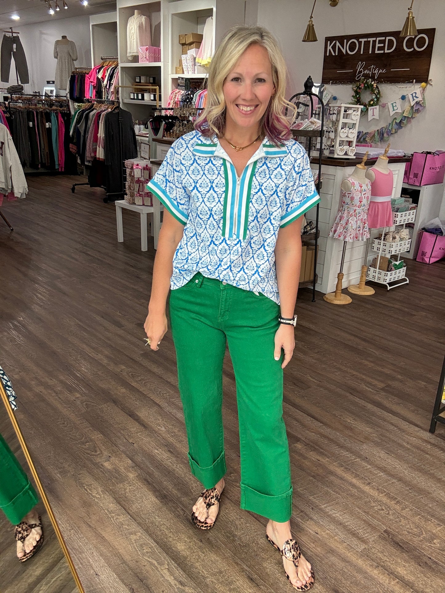 Harbor Bloom Preppy Top