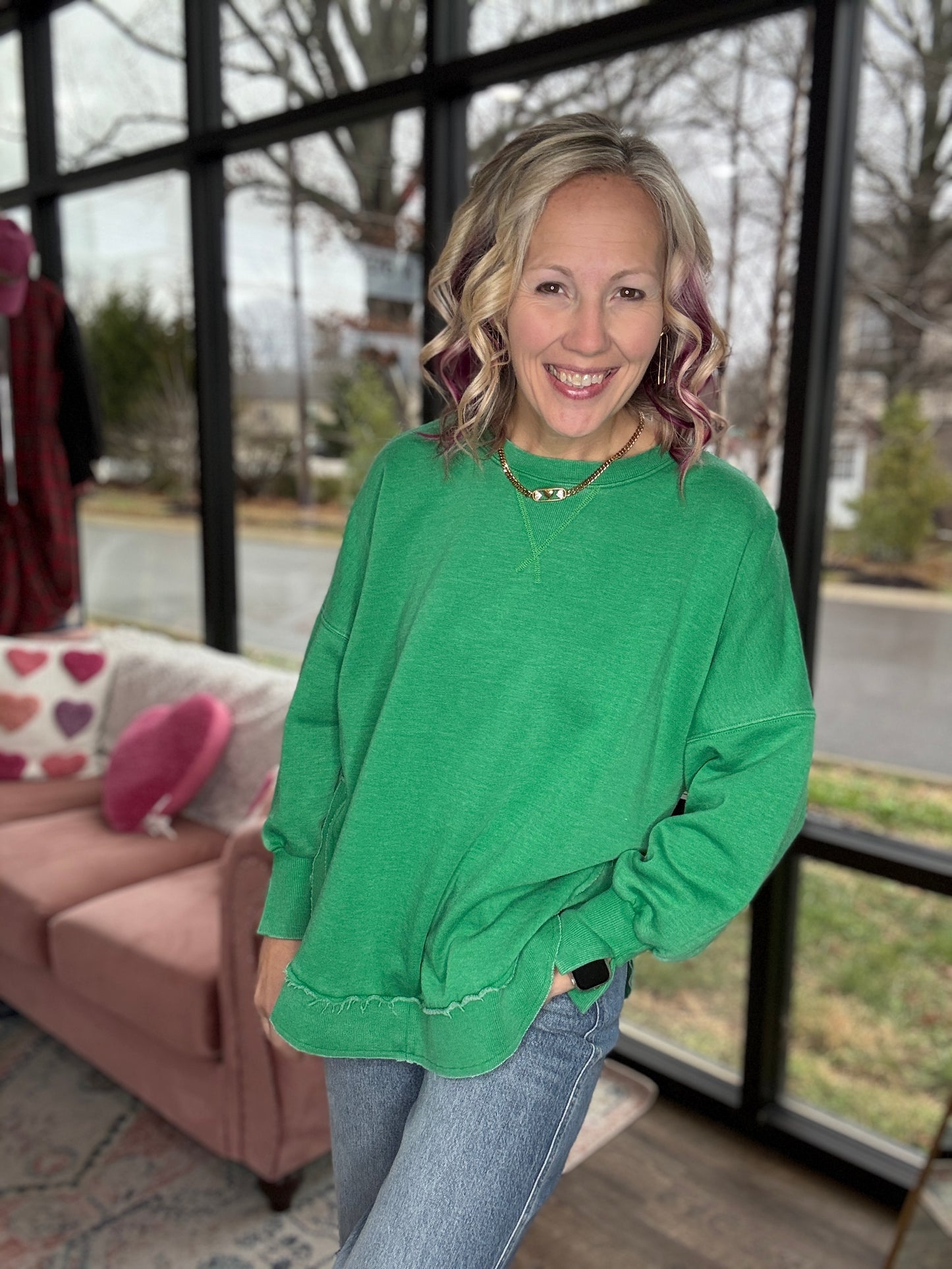 Keepsake Pullover- Green