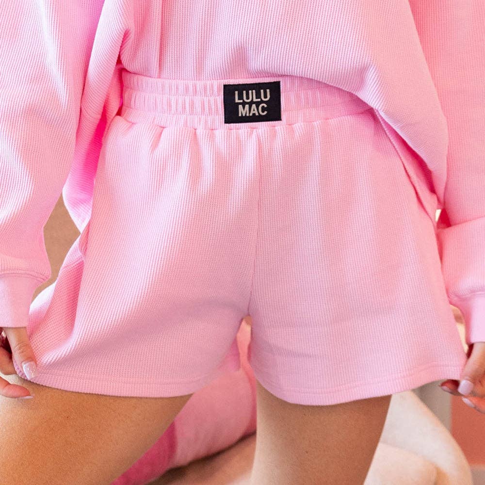 Waffle Pop Short- Light Pink