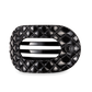 Jet Black Quilted Round- Large