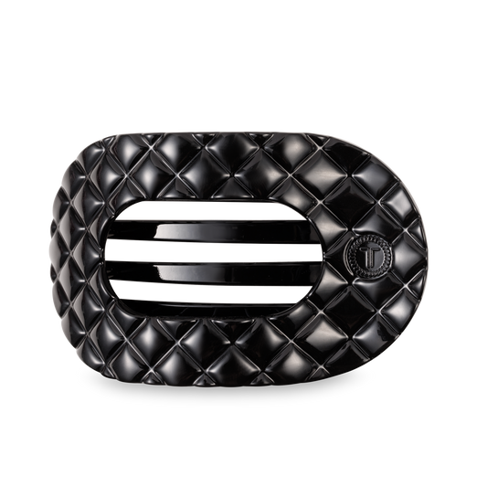 Jet Black Quilted Round- Large