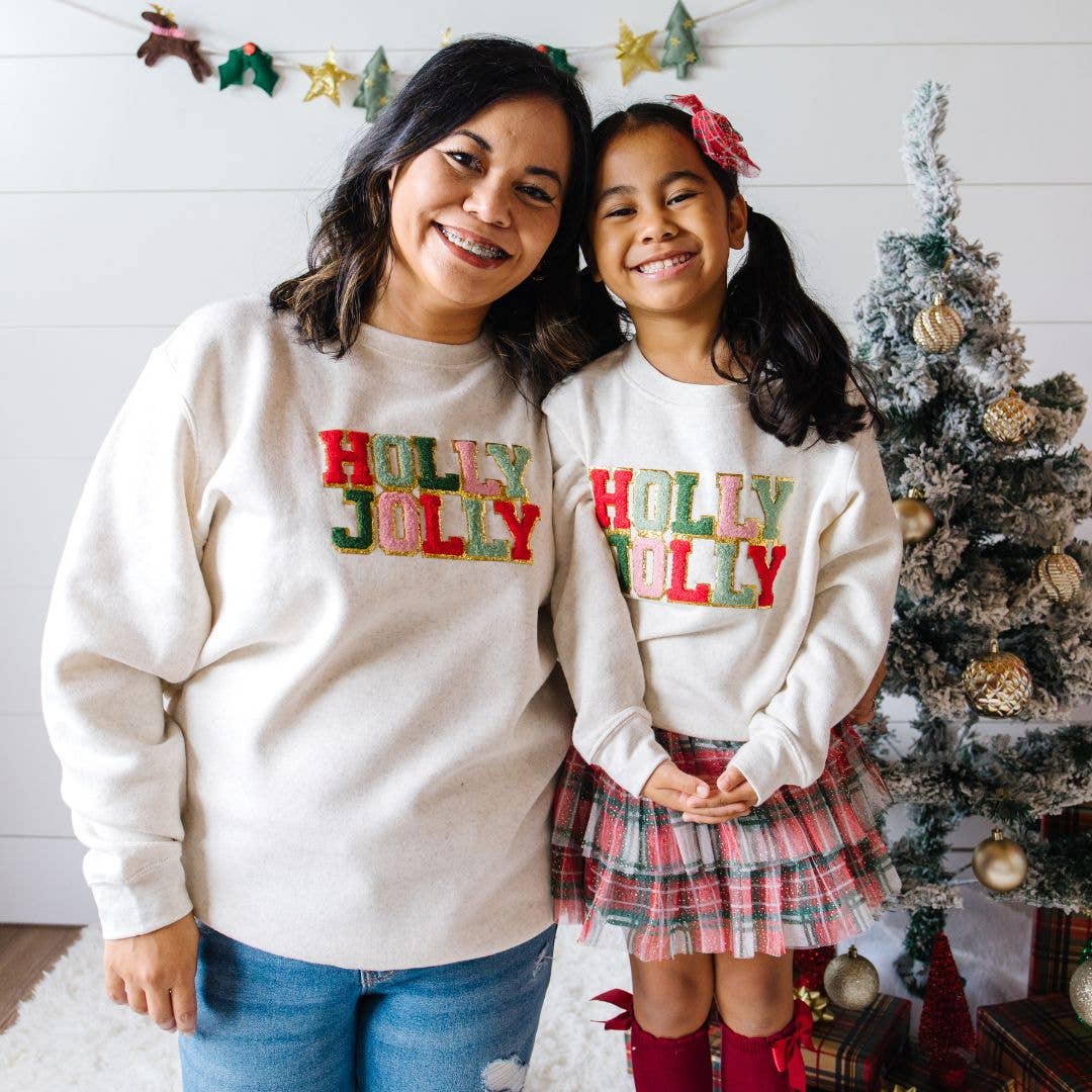 Holly Jolly Patch Sweatshirt (Kids)