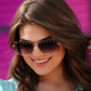 Hollywood Studded Sunglasses: Brown Ombré