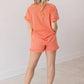 Knit Shorts- Coral