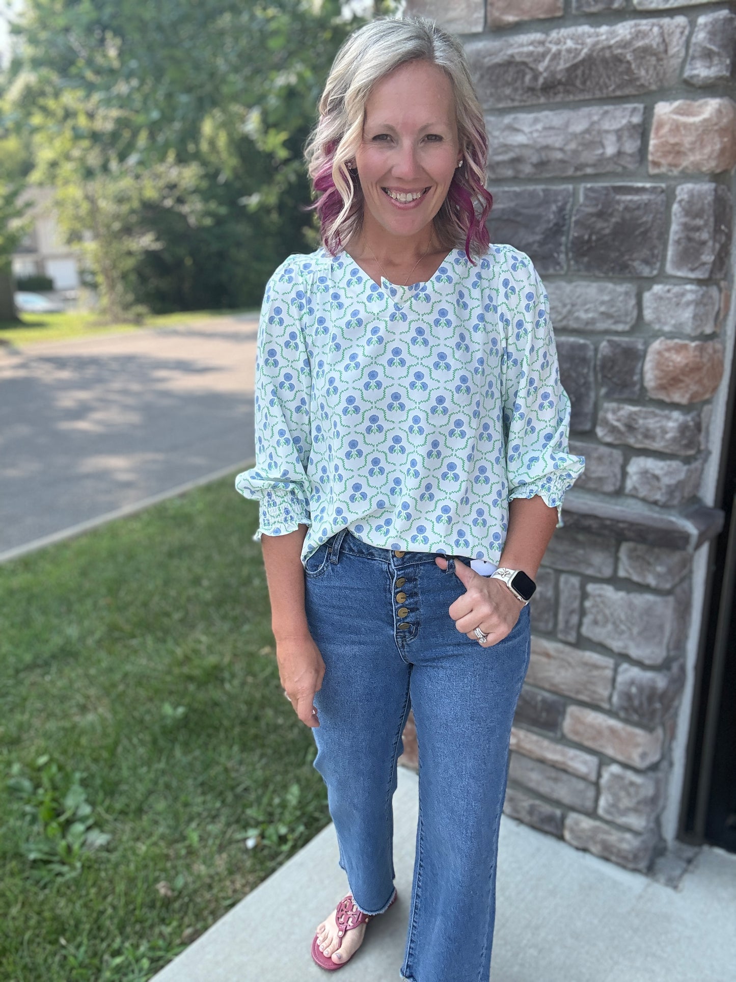 Sweet Briar Lattice Top