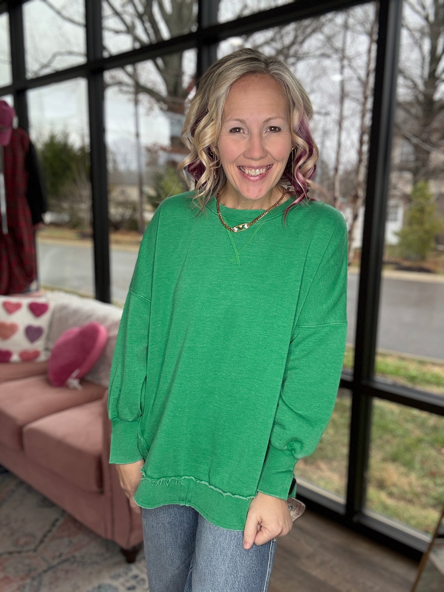 Keepsake Pullover- Green