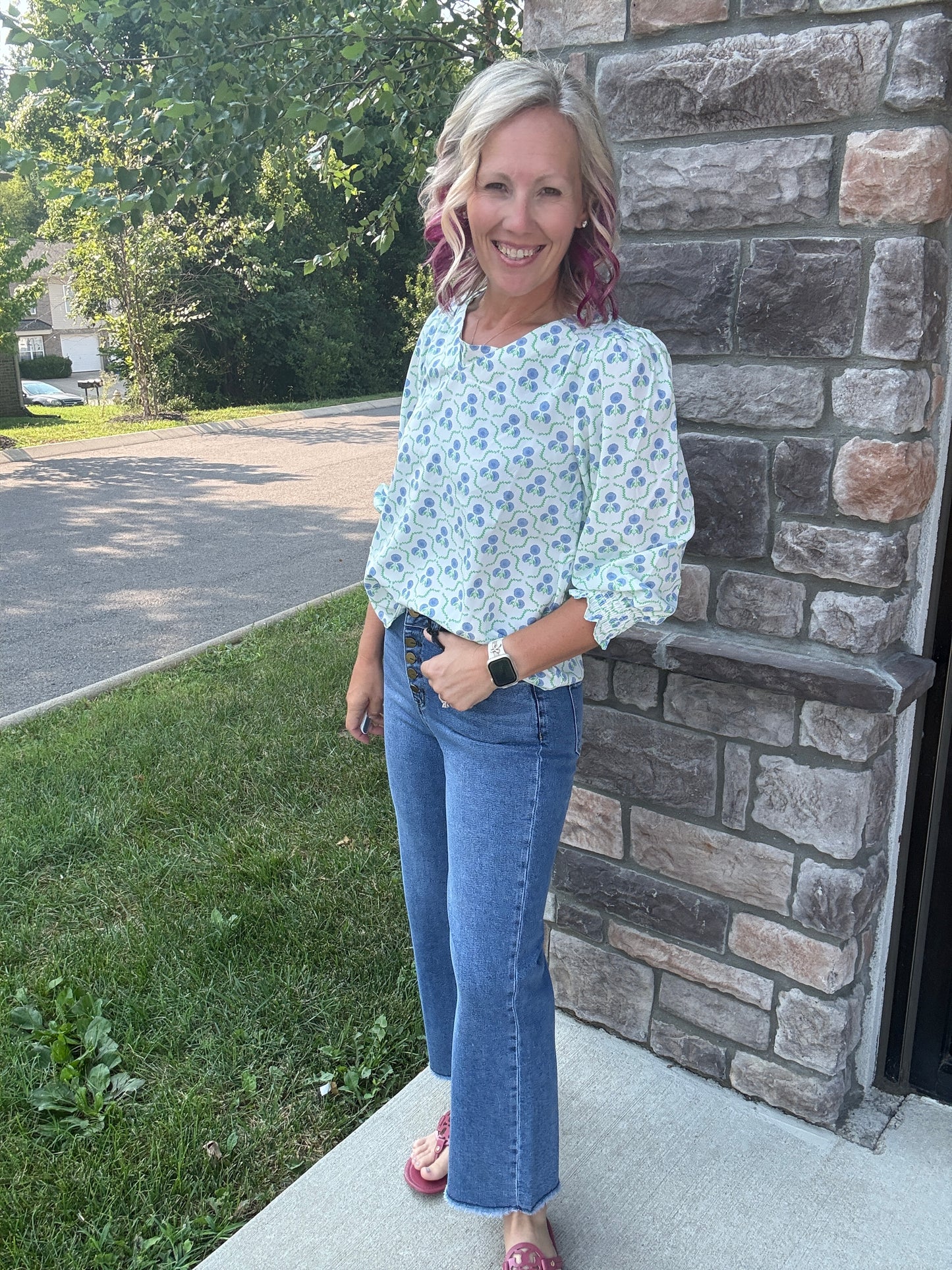 Sweet Briar Lattice Top