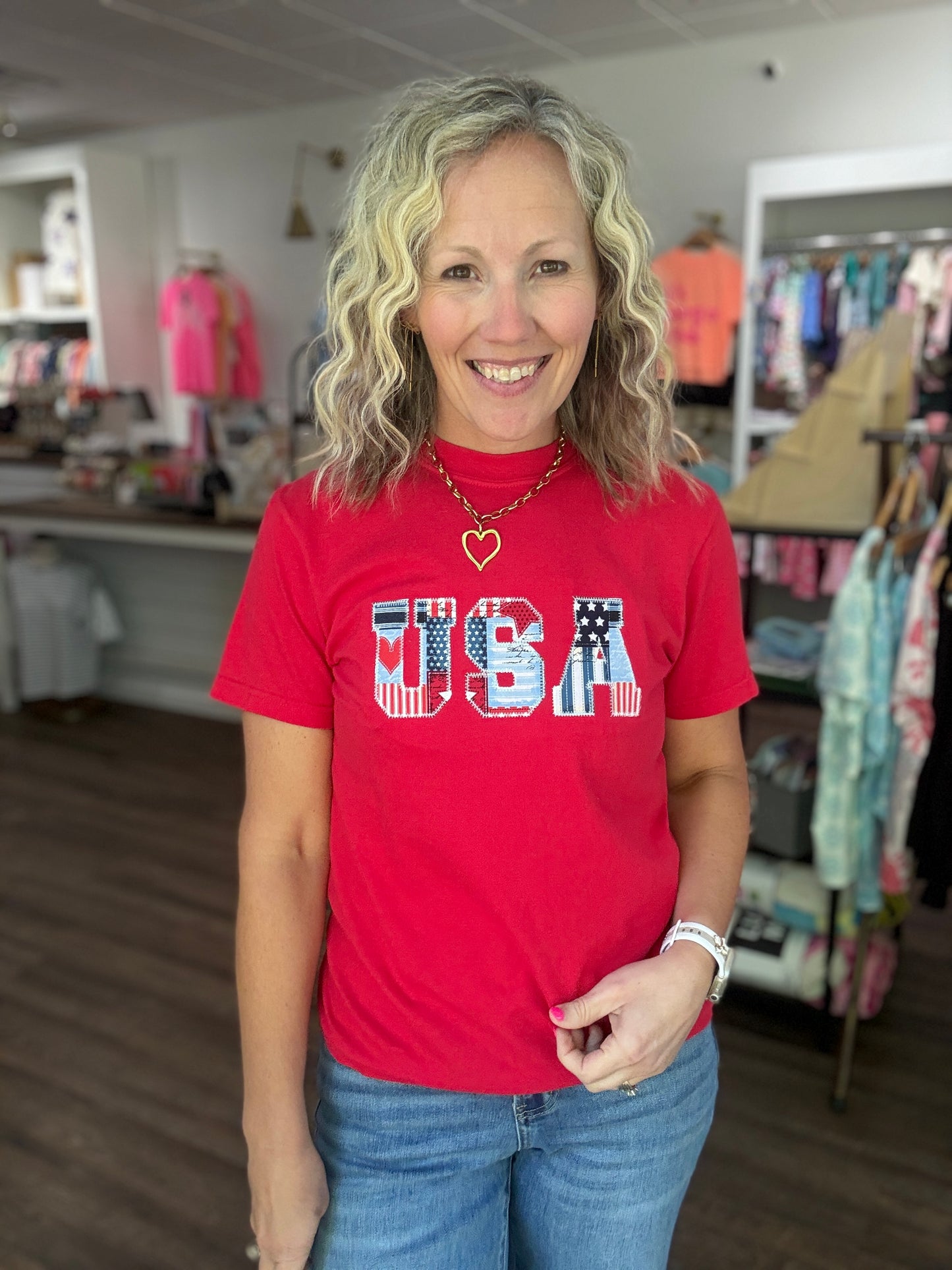 USA Patchwork Tee