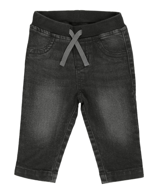 Black Wash Pull-on Jeans