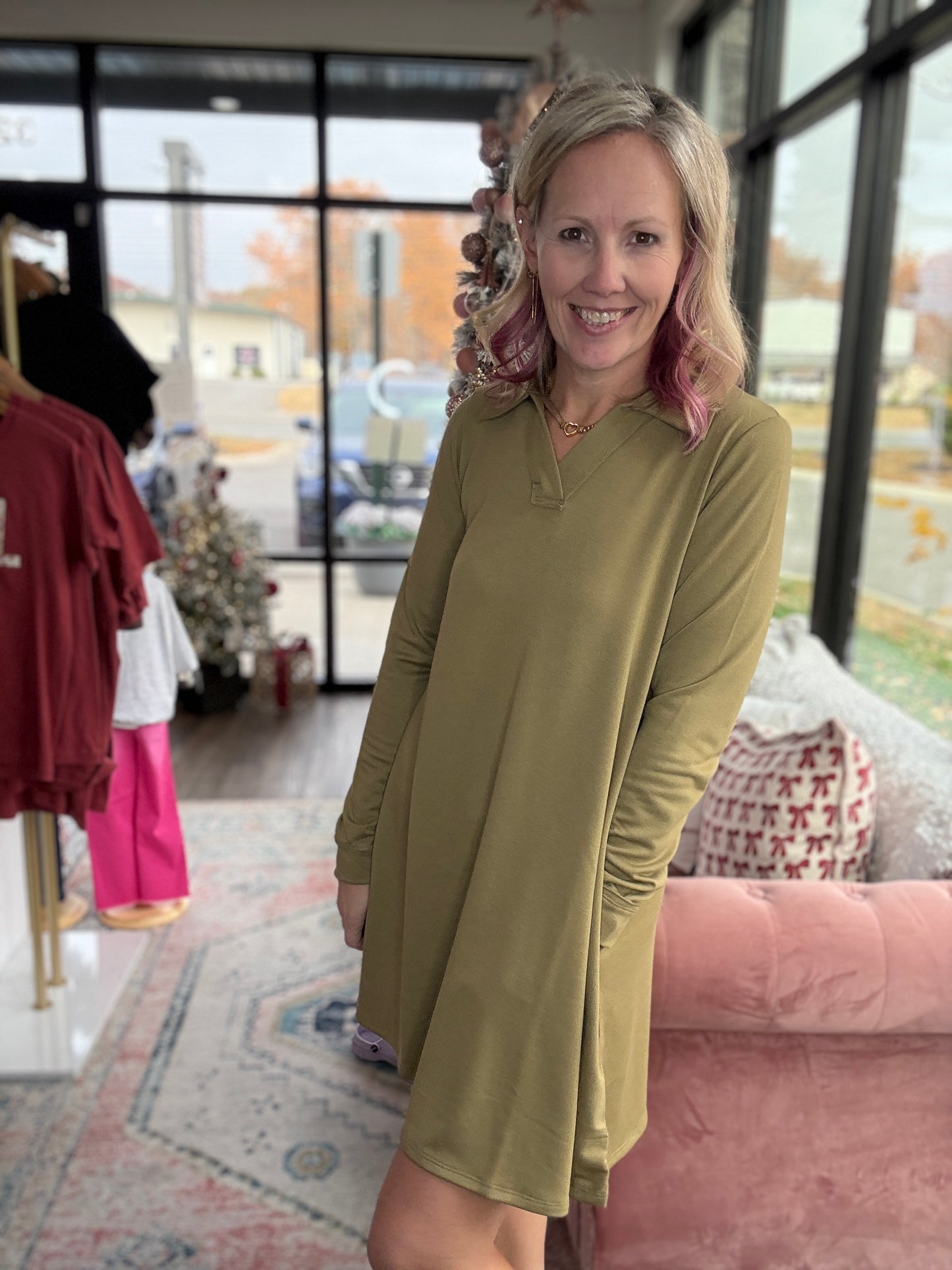 Olive Voyage Dress