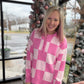 Pink Checkmate Sweater