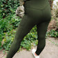 Ribbed Leggings -Olive