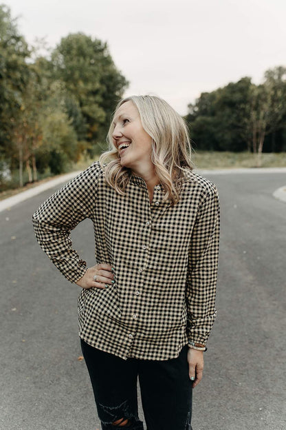 Fall Gingham Top