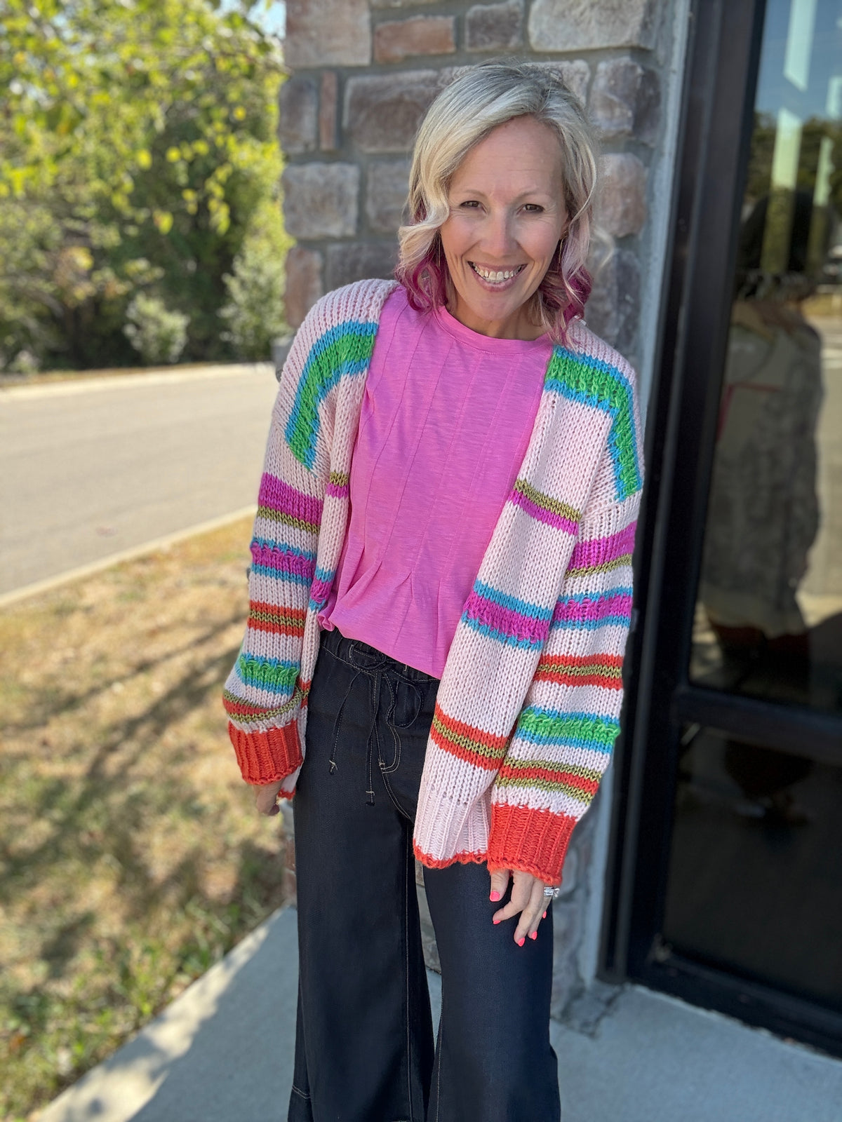 Happy Stripe Cardigan