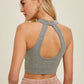 Cutout Core Bra-Olive