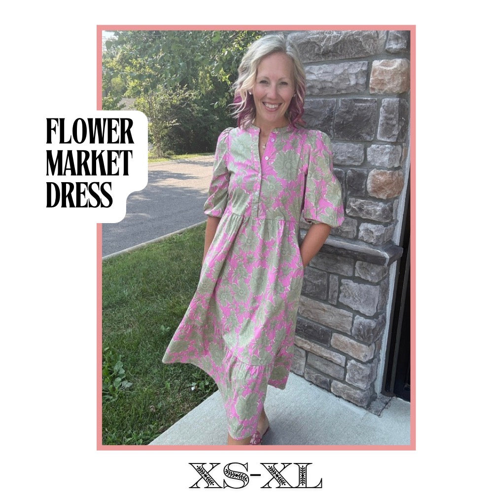 Flower Market Midi Dress