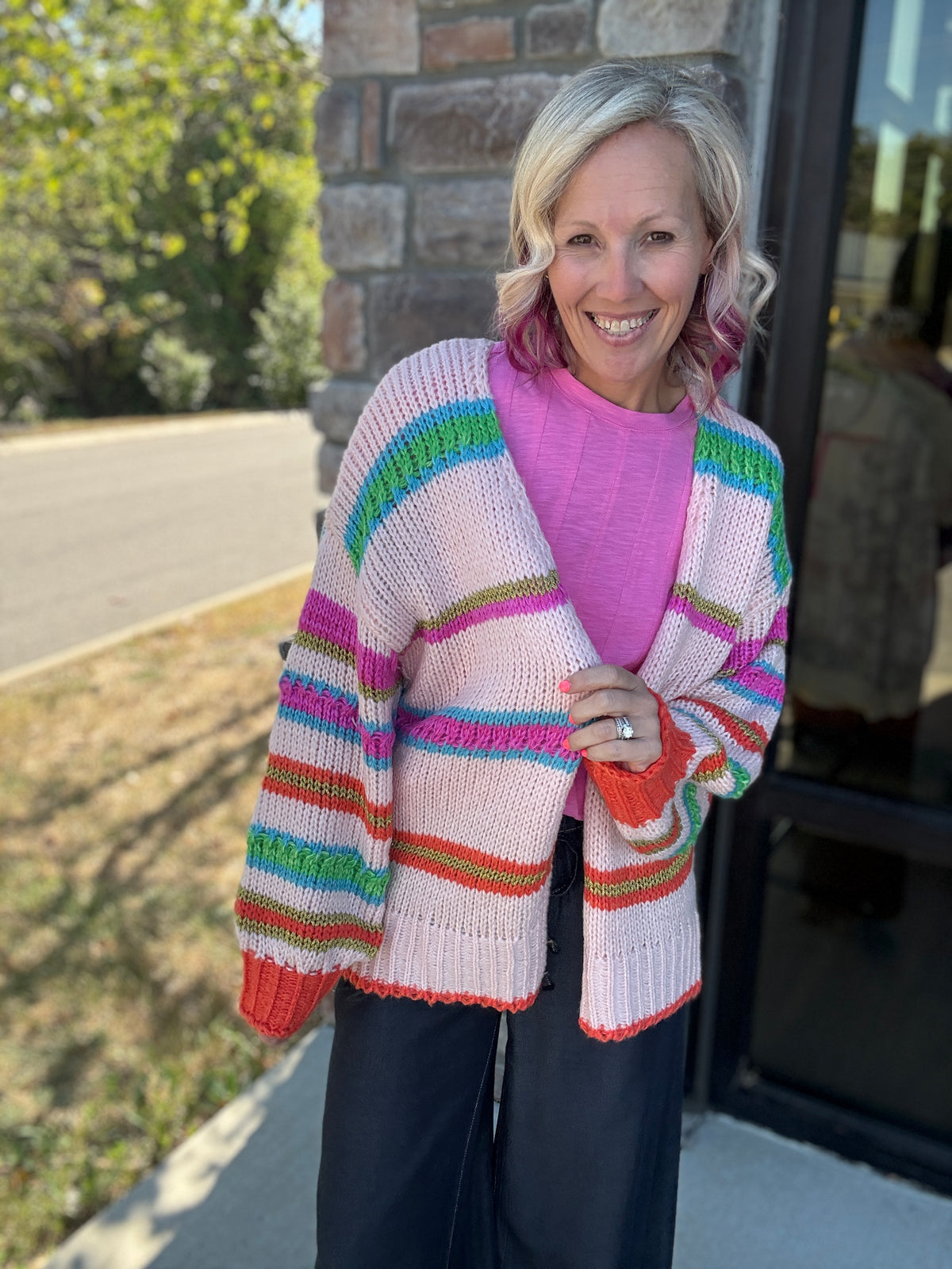 Happy Stripe Cardigan
