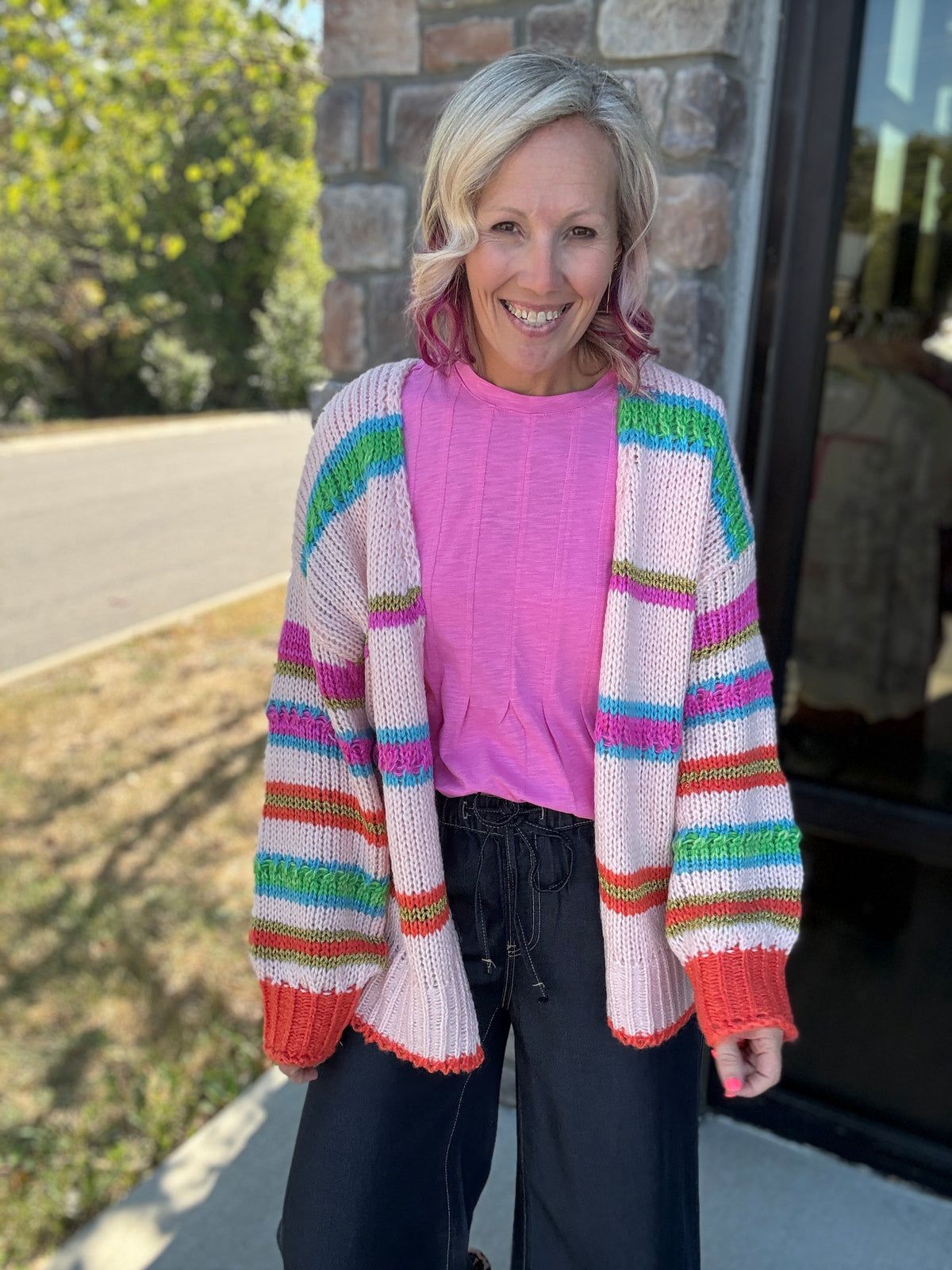 Happy Stripe Cardigan