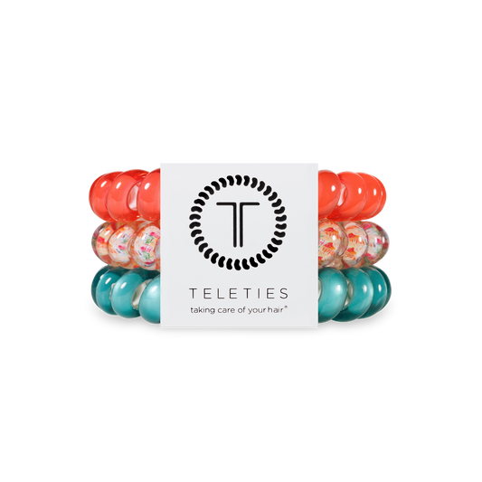 Coral Craze Hair Ties
