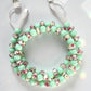 Floral Beaded Charger 4-1- Green