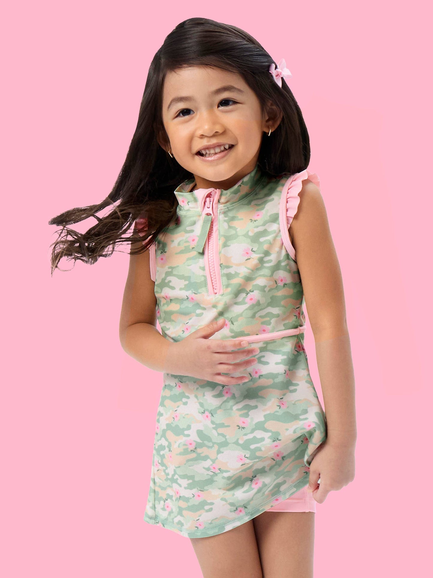 Sage Blossom Camo Dress