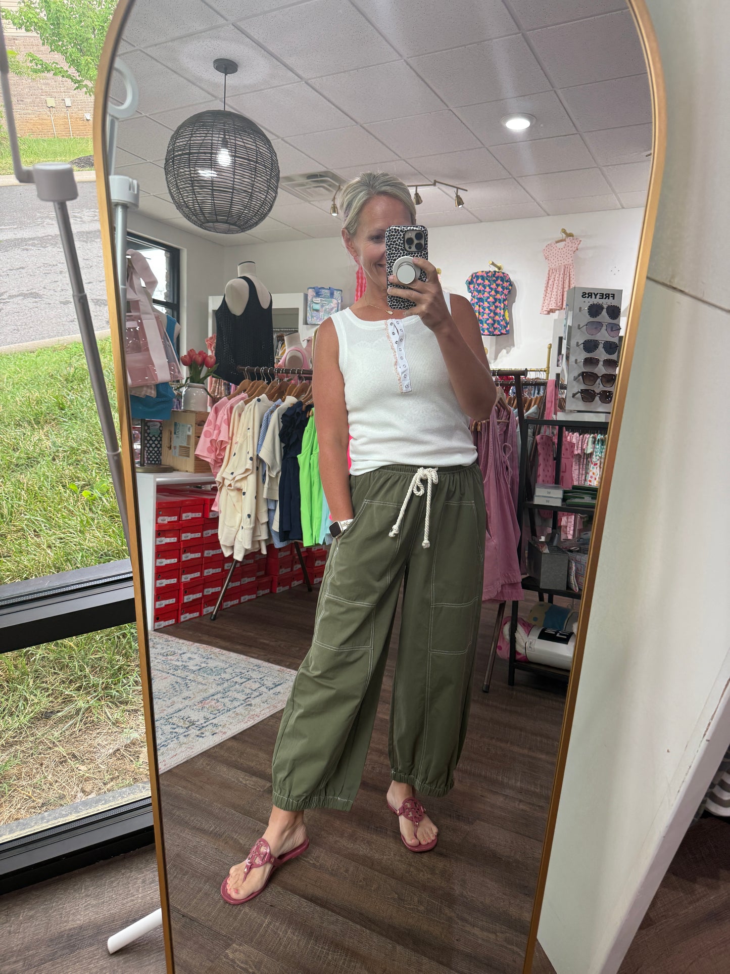 Off Duty Stitch Joggers- Olive