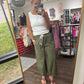 Off Duty Stitch Joggers- Olive